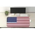 thumbnail image 2 of 4th of July Computer Mouse Pad, United States of America Flag Illustration Patriotic Design Image, Rectangle Non-Slip Rubber Mousepad X-Large, 35" x 15", Dark Pink Lavender Blue, by Ambesonne, 2 of 2