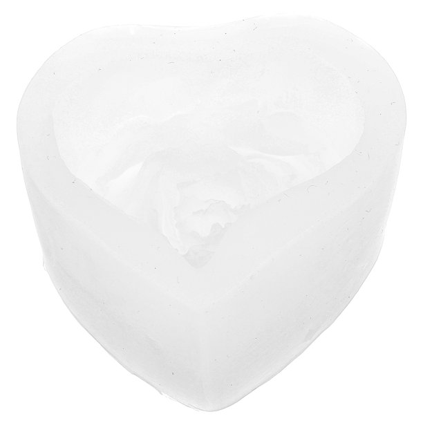 GOOHOCHY Molde de silicona para velas con forma de corazón y flor, para hacer velas, bricolaje, con flores perfumadas