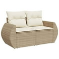 thumbnail image 2 of vidaXL Garden Sofa Set Beige PE Rattan Large Modular Garden Sofa Set, 2 of 9