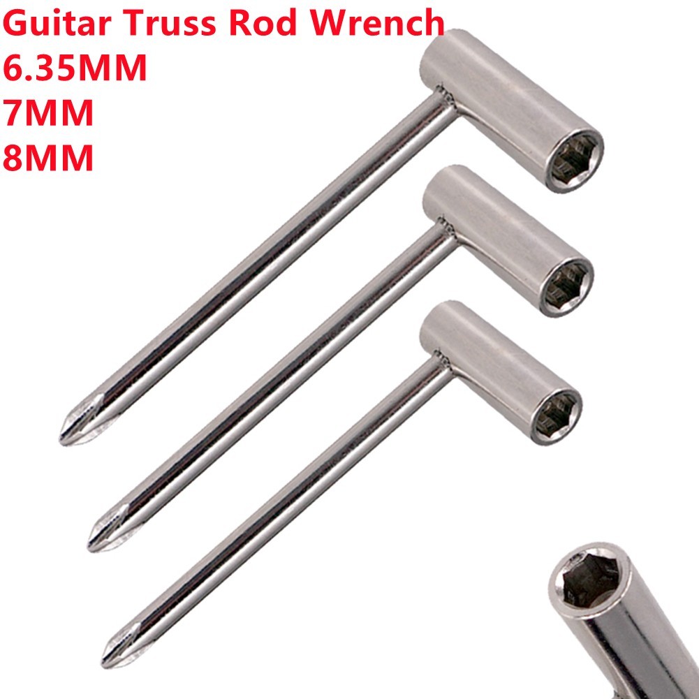 3Pcs Guitar Truss Rod Adjusting Tool Hex Wrench Box Spanner Set 6.35mm
