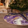 thumbnail image 5 of Rateoe Purple Gold Marble Swirls Pattern Christmas Tree Skirt with Ties, Christmas Tree Decorations, Farmhouse Christmas Decor Xmas Holiday Decorations-36", 5 of 6