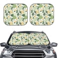 thumbnail image 2 of Goofa Hawaiian Style Pattern 2 Piece Car Windshield Sun Shade Foldable | Front Windshield Shade for Sun, Heat and UV Rays | Sunshade for Car Front Window-Small, 2 of 7