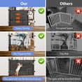 thumbnail image 4 of Gate with Cat Door 55" Wide Retractable Baby Gate for Stairs Mesh Baby Gate with Pet Door Retractable Dog Gate for The House Retractable Pet Gate with Door Safety Gates for Toddlers, 4 of 8