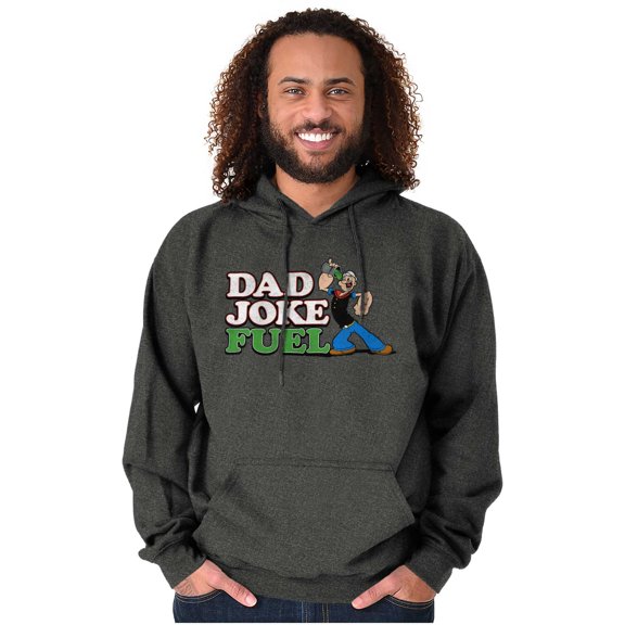 Popeye Cartoon Spinach Dad Joke Fuel Hoodie Hooded Sweatshirt Men Brisco Brands S