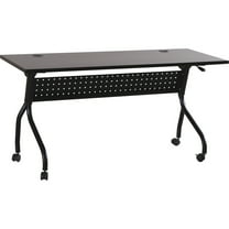 Lorell Espresso/Black Training Table Rectangle Top - Four Leg Base - 4 Legs - 60" Table Top Width x 23.50" Table Top Depth - 29.50" Height x 59" Width x 23.63" Depth - Assembly Required - Espresso, Bl