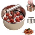 thumbnail image 2 of 2/1pcs Stainless Steel Meatball Maker 6/12 Holes Meat Balls Maker Machine Press Type Meatball Making Tool Household Anti-Stick Kitchen Meat Ball Mold Meatball Shaper, 2 of 9