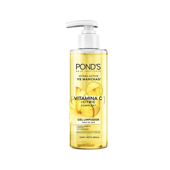 Gel Limpiador Facial Pond's Hydra Active VS Manchas con Vitamina C, 200 ml