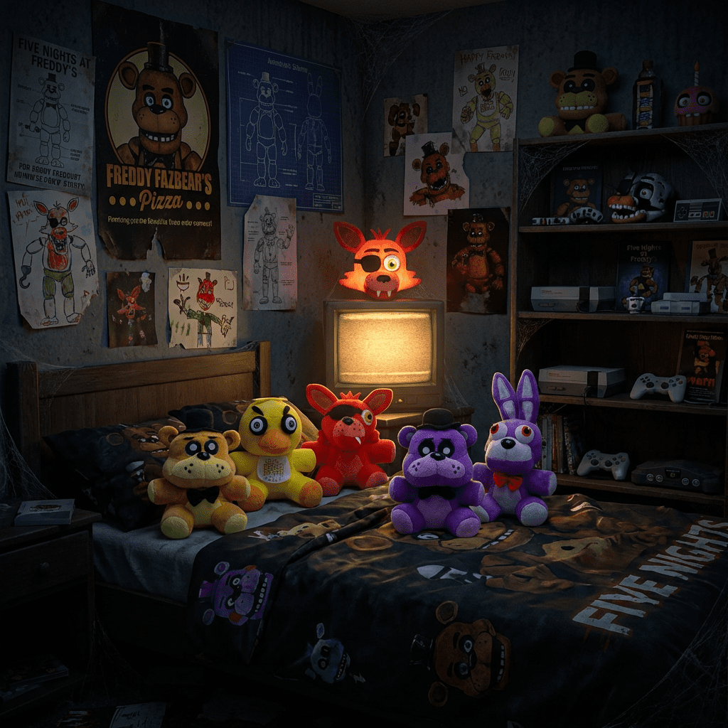 FN-AF Themed Plush Stuffed Animals - Choose 4 or 6-Piece Collectible Series Set (Classic/Twist/VR) - Soft Plush Toys for Fans