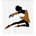 thumbnail image 3 of Ambesonne Ballet Shower Curtain, Ballerina Tutu Pointe, 69"Wx70"L, Pale Coffee and Black, 3 of 3