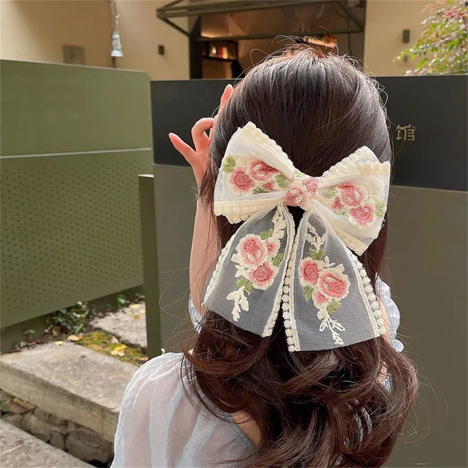 rygai 2Pcs Bow Hair Ribbons Soft Fabric Solid Color Long Tail Design  Adorable Non-Fading Dress-up Smooth Women Girls Hair Ribbon Bow Hair Ties  Decor for Women,Black 