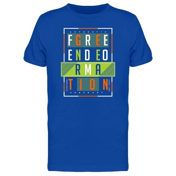 Freedom Generation Typography T-Shirt Men -Image by Shutterstock, Male XX-Large
