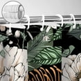 thumbnail image 6 of Boho Floral Shower Curtain, Pretty Vintage Bohemian Flower Botanical Leaves Fabric Shower Curtains Set for Bathroom Decoration with Hooks 72 X 72 inch Black Dark Bath Decor, 6 of 6