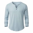 thumbnail image 4 of LIaqionyy Shirts for Mens V Neck Casual Long Sleeve Tops Breathable Fashion Summer Vacation Shirt Clothes, 4 of 6