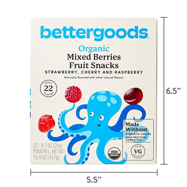 Bettergoods Organic Mixed Berry Snacks for Office Breakroom