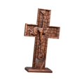 thumbnail image 4 of yotijay Wood Crucifix Standing Salvation Cross Catholic Souvenir Handmade Decorative for 35x20.5x2.5cm, 4 of 9