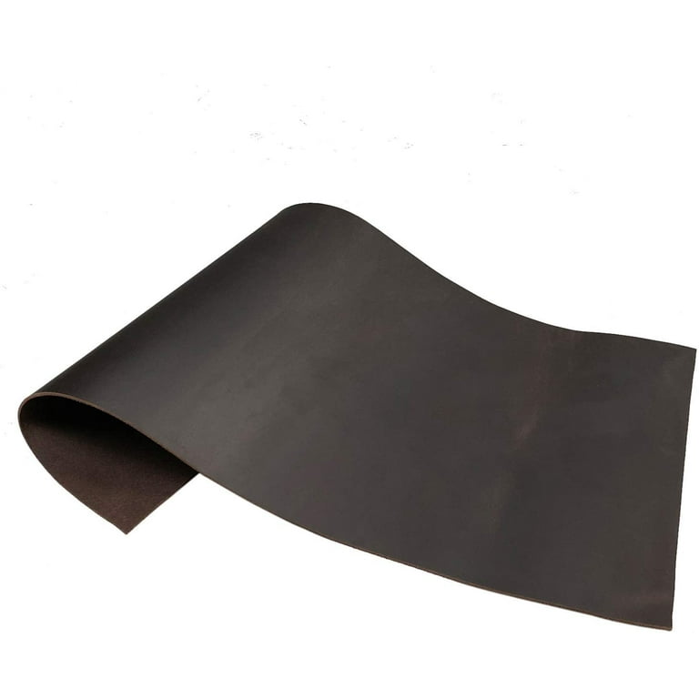 Real Genuine Black Calf Hide Leather: Thick Leather Cow Hide Black Leather  Sheets for Crafting and Cricut Maker Supplies (Black, 8x10In/ 20x25cm)