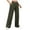 Army Green, variant on Krdevn Womens Pants - Women's Casual Pants Elastic Waist Straight Leg Trousers Comfortable Solid Color Loose Fit Daily Wear,Pants for Women,Size:XL