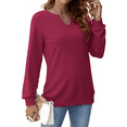thumbnail image 3 of Fantaslook V Neck Sweatshirts for Women Pullover Long Sleeve Shirts Tunic Fall Tops Casual Lightweight Sweatshirts, 3 of 9