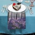 thumbnail image 4 of FANNA Purple Flowers Cloth Napkin Hotel Home Banquet Atmosphere Embellishment Reusable Polyester Napkins Home Decor Set of 6 6 PCS, 4 of 7