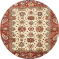 thumbnail image 1 of Ahgly Company Indoor Round Abstract Red Abstract Area Rugs, 3' Round, 1 of 6