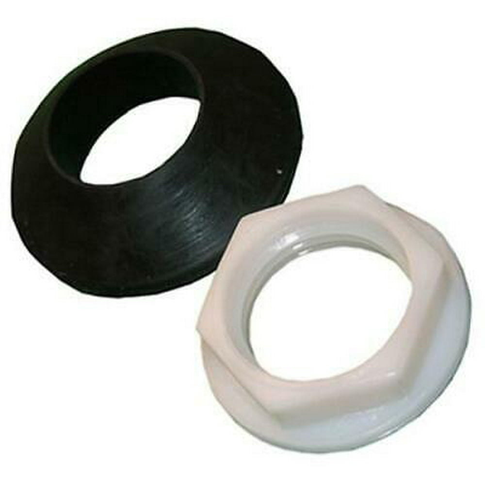 2PK 5/8" Plastic Ballcock Jam Nut With W30 Ballcock Shank Washer 6/PK