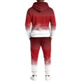 thumbnail image 7 of Mens Brushed 2‑Piece Christmas Tracksuit Hooded Pullover Top and Jogger Pants Winter Casual Athletic Outfit Red 3XL, 7 of 7