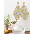 thumbnail image 2 of Easter Eggs Kitchen Dish Towels for Drying Dishes Set of 4, Colorful Eggs Spring Flowers Leaves Farmhouse Blue Waffle Weave Microfiber Hand Tea Bathroom Towels Quick Dry & Absorbent Towel 12x12, 2 of 7