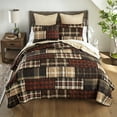 thumbnail image 6 of Donna Sharp LJ Plaid 3PC King Whole Cloth Cotton w/ Ragging Quilt Set, 6 of 8