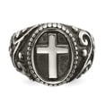 thumbnail image 4 of Primal Steel Stainless Steel Antiqued Cross Ring, 4 of 11