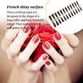 thumbnail image 4 of Youkk Fake Nail Set French Style Scratch Resistant Press-on Fingernails Full Cover Removable Trimble Adjustable Manicure Stickers Type 4, 4 of 6