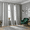 CreamLinen, variant on Qianli Art Deco Blackout Curtains, Off-White, 38in x 84in (4 Panels)