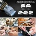 thumbnail image 5 of Dog Hair Clippers, Professional LED Display Dog Grooming Kit, Cordless Quiet Pets Clippers Hair Trimmer, Low Noise Dog Shaver Clipper with 4 Comb Guides, 5 Size Fine Tuning Knob for Thick Coats Cats, 5 of 8