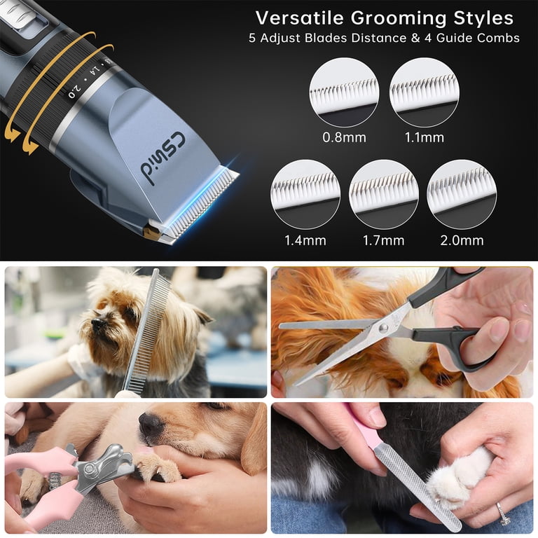 Cshidworld Dog Hair Clippers Professional LED Grooming Kit photo 5
