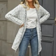 thumbnail image 2 of Womens Collarless Cardigan Plaid Tweed Elegant Open Front Fringe Trim Casual Business Glitter Jacket, 2 of 9