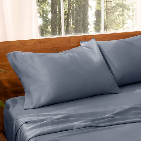 Bare Home TENCEL™ Pillowcase Set - Lyocell derived from Eucalyptus - Standard, Indigo