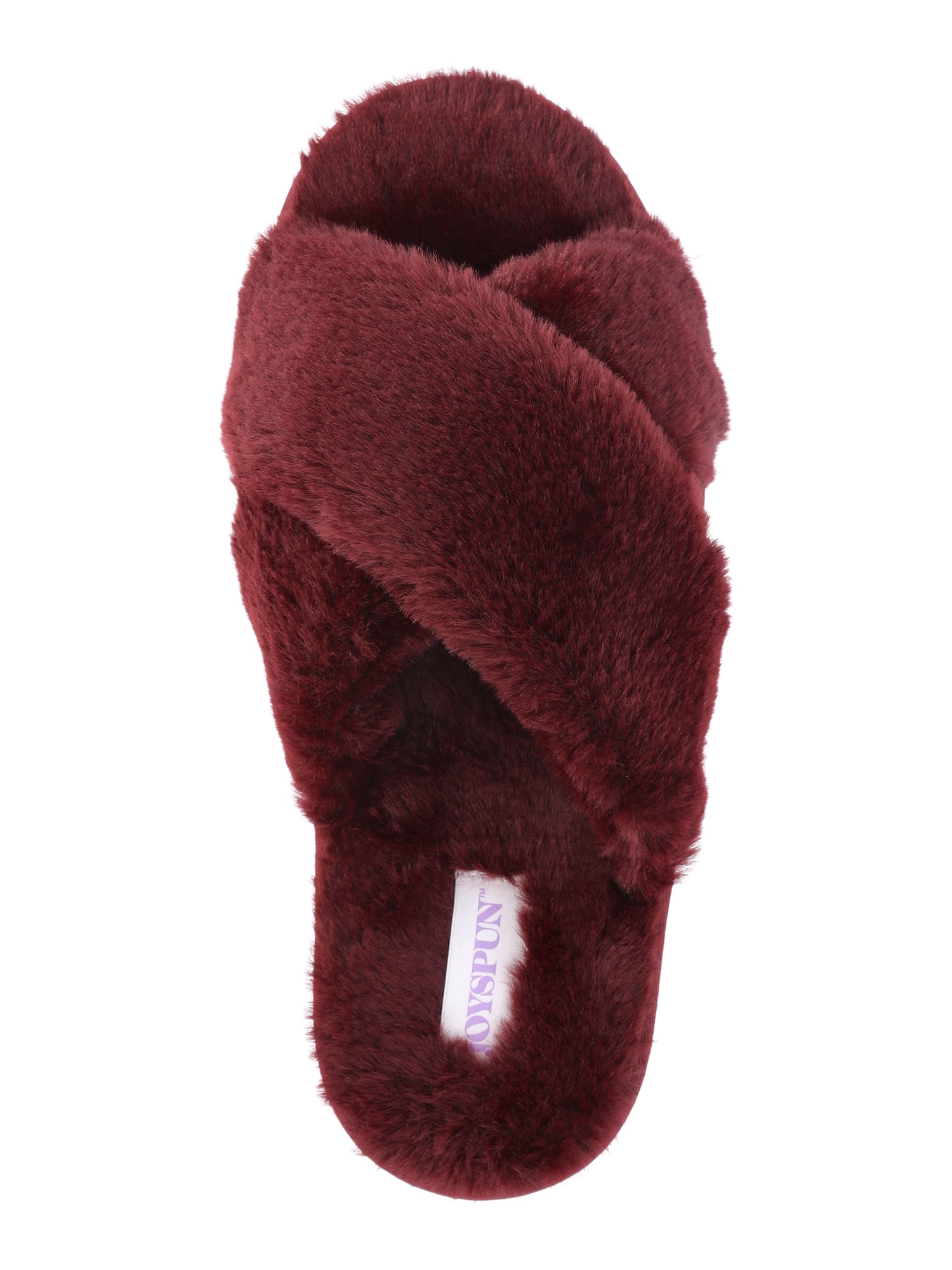 Joyspun Women's Faux Fur X-Band Slippers