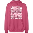 thumbnail image 2 of OXI Hoodie Sweatshirt - Bad Behavior Sarcastic, Basic Casual Hoodie for Men's and Women Fleece Hoodie Long Sleeve - Safety Pink Medium, 2 of 3