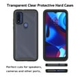 thumbnail image 3 of Sturdy Clear Case for Motorola Moto G Pure 2021, EBIZCITY Full Body Heavy Duty Protection Tempered Glass Screen Protector Shockproof Rugged Case Cover -Black, 3 of 9