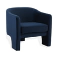 thumbnail image 5 of SAFAVIEH Couture Londyn Modern Velvet Solid Accent Chair, Navy, 5 of 8