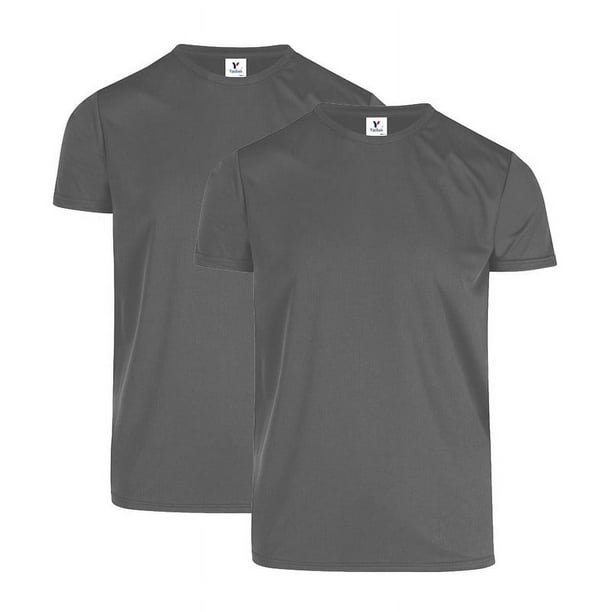Playera para Caballero Color Gris 100% Poliéster - 2 Piezas