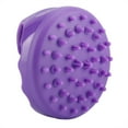 thumbnail image 6 of Round Silicone Shampoo Shower Massage Brush Soft Bath Cleaning Brush Scalp Massage Purple, 6 of 8