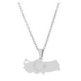 thumbnail image 4 of maskred Collier Classique pour Femmes Carte Pendentif avec Drapeau de la Dinde de Style Fin en Acier Inoxydable Carte de la Dinde Drapeau Pendentif Taille Argent 5Set, 4 of 6