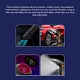 thumbnail image 3 of Red 4-in-1 Wireless Rechargeable Auto Tool: 9000Pa Suction Vacuum Cleaner, 120W Inflator Pump, Tire Pressure Gauge & LED Light - Portable Handheld Car Accessories with 2000mAh Battery, ABS Material,, 3 of 7