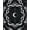 Black White, Pattern 2, variant on ODIKA Stars Mushroom Motifs Divination Runway Round Gothic Boho Snake Playful Non-Slip Low Profile for Guest Room, Lounge, Apartment