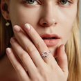 thumbnail image 4 of Anillo de estrella de David judía para mujer, plata de ley 925, circonita cúbica, anillo de dedo, amuleto de protección, joyería, regalos de Navidad, 4 of 5