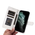 thumbnail image 5 of JTCASES Compatible with iPhone 11 Pro 5.8 inch Case Wallet Flip Folio Case [Kickstand] with RFID Blocking Card Holders [Shockproof] and Wrist Strap Phone Cover for Men Women Girls, White, 5 of 12
