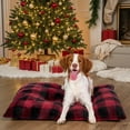 thumbnail image 3 of Vibrant Life Medium Pillow Dog Bed, Red and Black Plaid, 27" x 36", 3 of 8