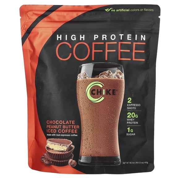 Chike Nutrition High Protein Iced Coffee (16oz Bag) Flavor: Chocolate Peanut Butter