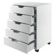 thumbnail image 3 of Winsome Halifax 5-Drawer Mobile Cabinet 10519, White Finish, 3 of 9