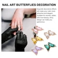 thumbnail image 5 of 10pcs Chic Metal Butterflies Charms Shiny DIY Crystal Jewelry Pendants Decoration, 5 of 5